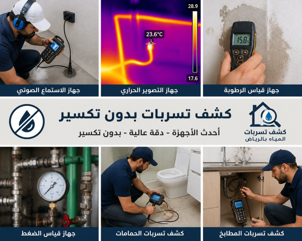 متخصصون في كشف تسربات المواسير بحي الياسمين